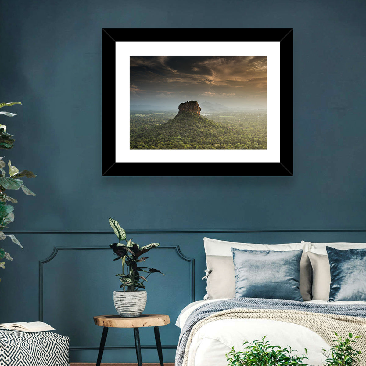 Sigiriya Lion Rock Wall Art in a room, landscape
