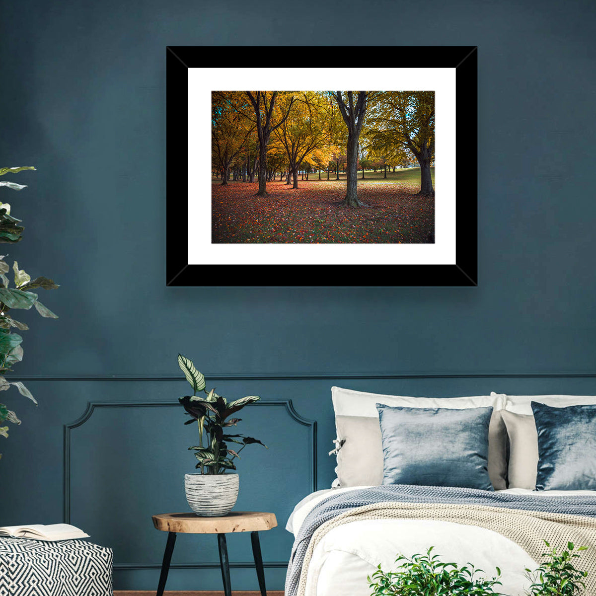 Autumn Park Trees, Pennsylvania Wall Art in a room, landscape