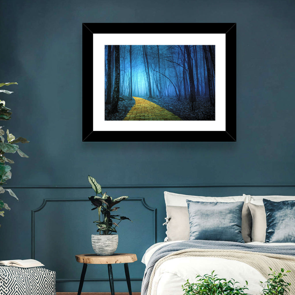 Misty Yellow Brick Road Wall Art