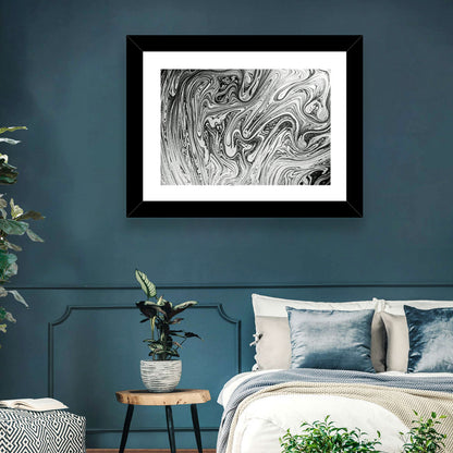 Ink Swirl Monochrome Abstract Wall Art
