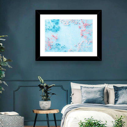 Dyed Babys Breath Arrangement Wall Art