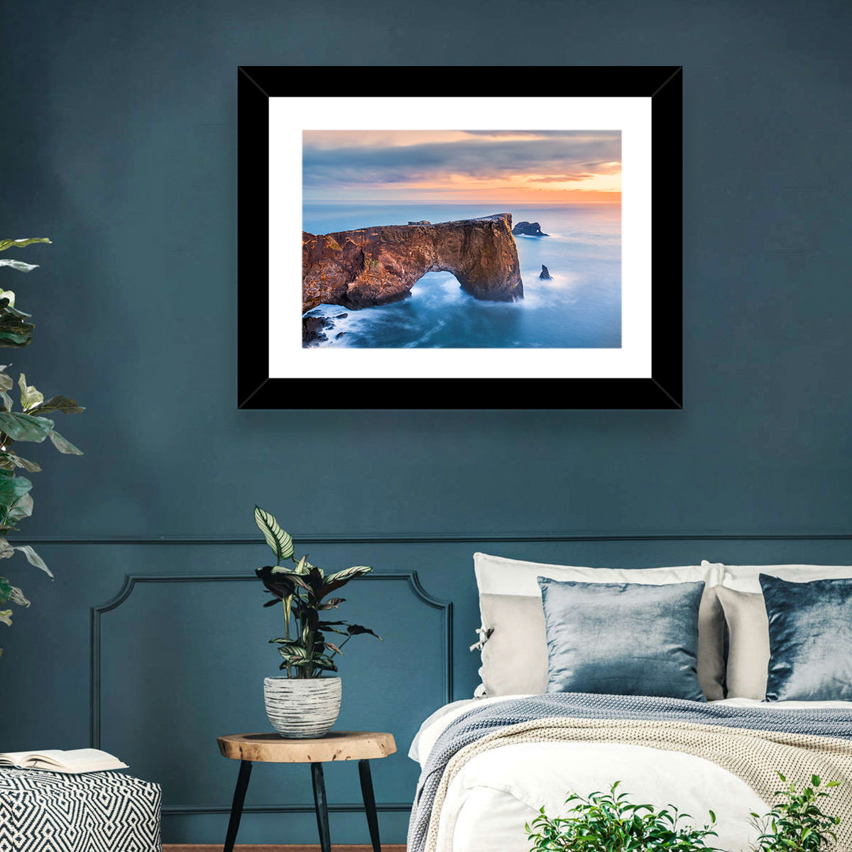 Dyrhólaey Sea Arch at Sunset Wall Art