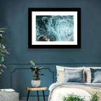 Aerial Ocean Waves with Sea Foam Wall Art