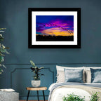 Silhouetted Cranes at Dusk Wall Art