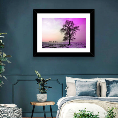 Violet Winter Dawn Tree Wall Art