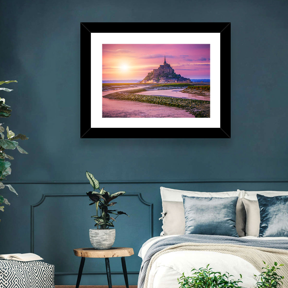 Mont Saint-michel Sunset Wall Art