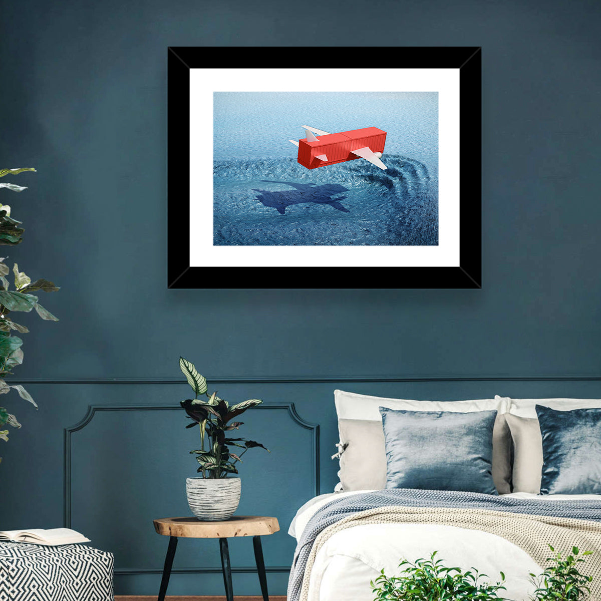 Flying Shipping Container Wall Art