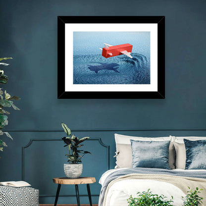 Flying Shipping Container Wall Art