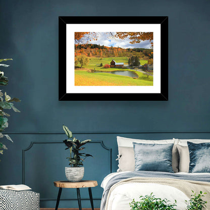 Vermont Barn by Pond Wall Art