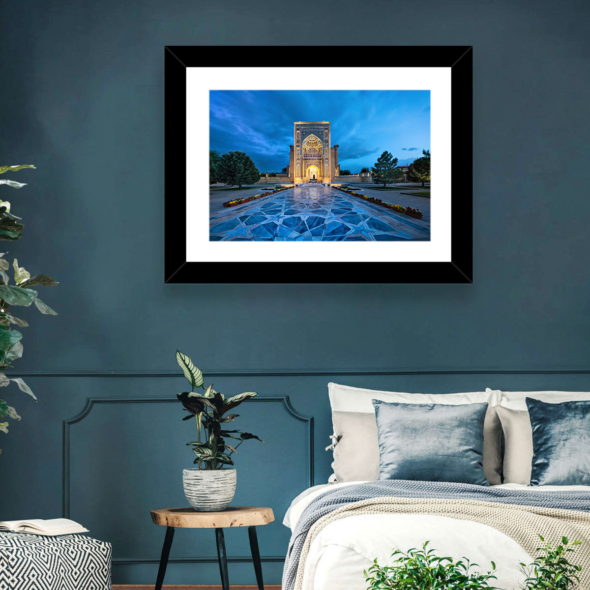 Gur-e-amir Twilight Entrance Wall Art in a room, landscape