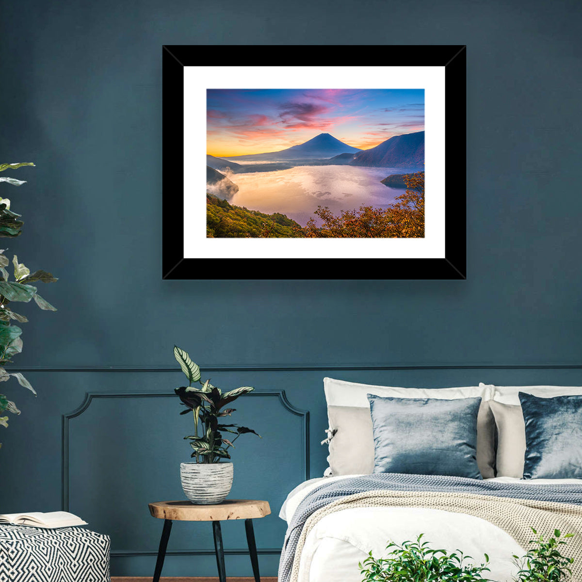 Mount Fuji at Lake Motosu, Autumn Sunrise Wall Art