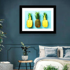 Three Pineapples Minimalist Design Wall Art