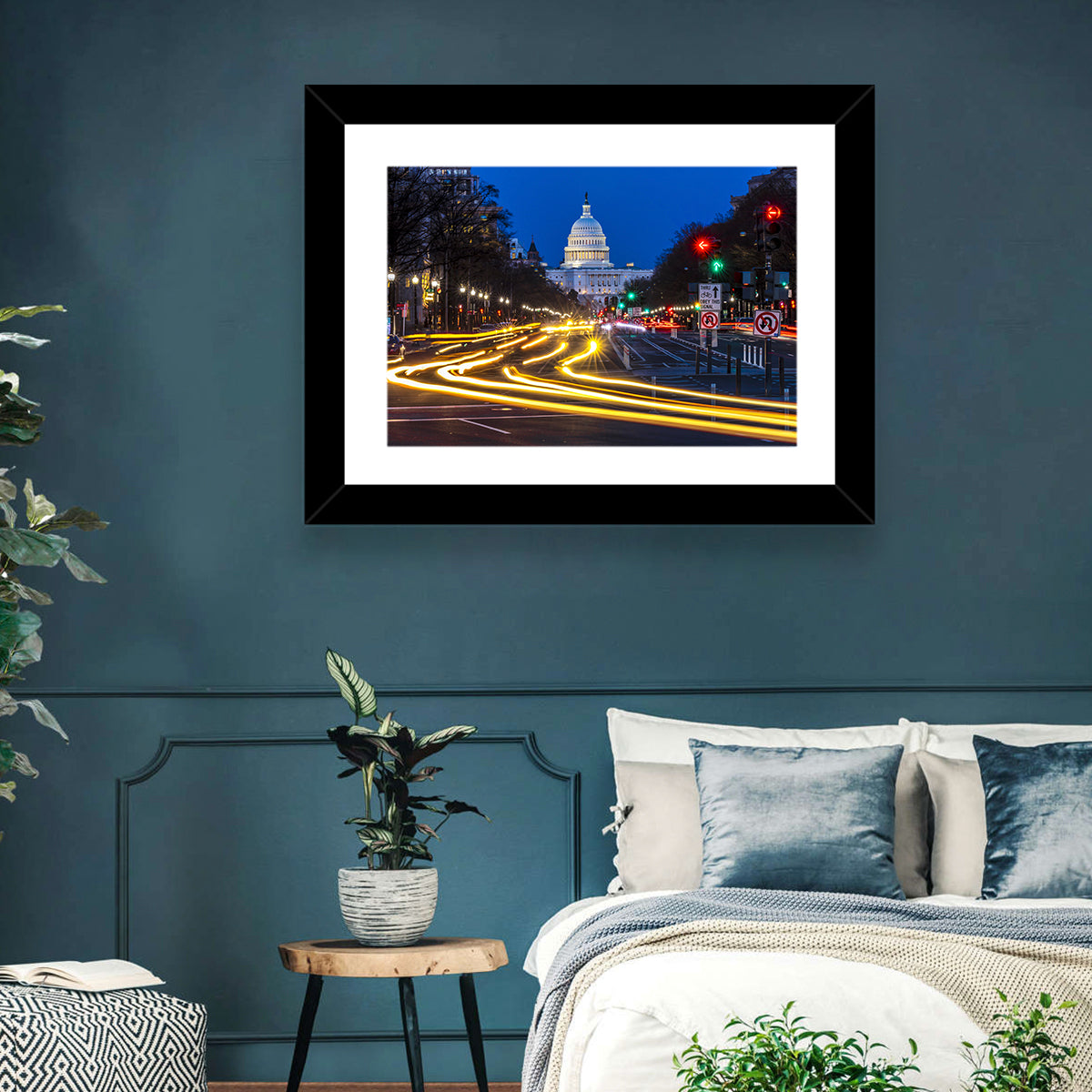 Pennsylvania Avenue at Dusk Wall Art in a room, landscape