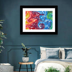 Marbled Color Flow Abstract Wall Art