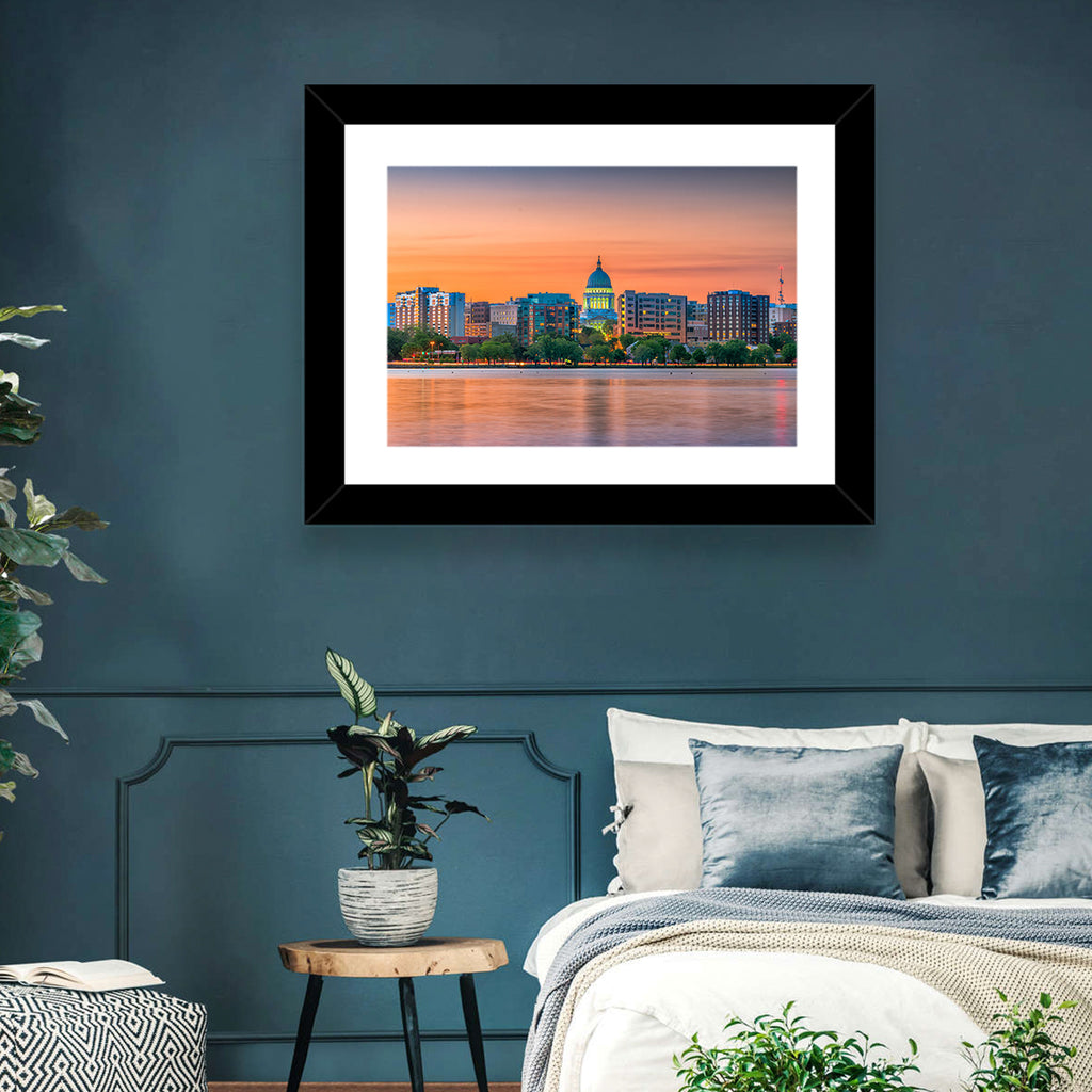 Madison State Capitol Skyline Wall Art