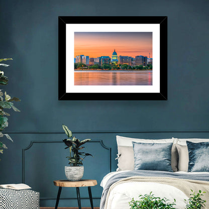 Madison State Capitol Skyline Wall Art