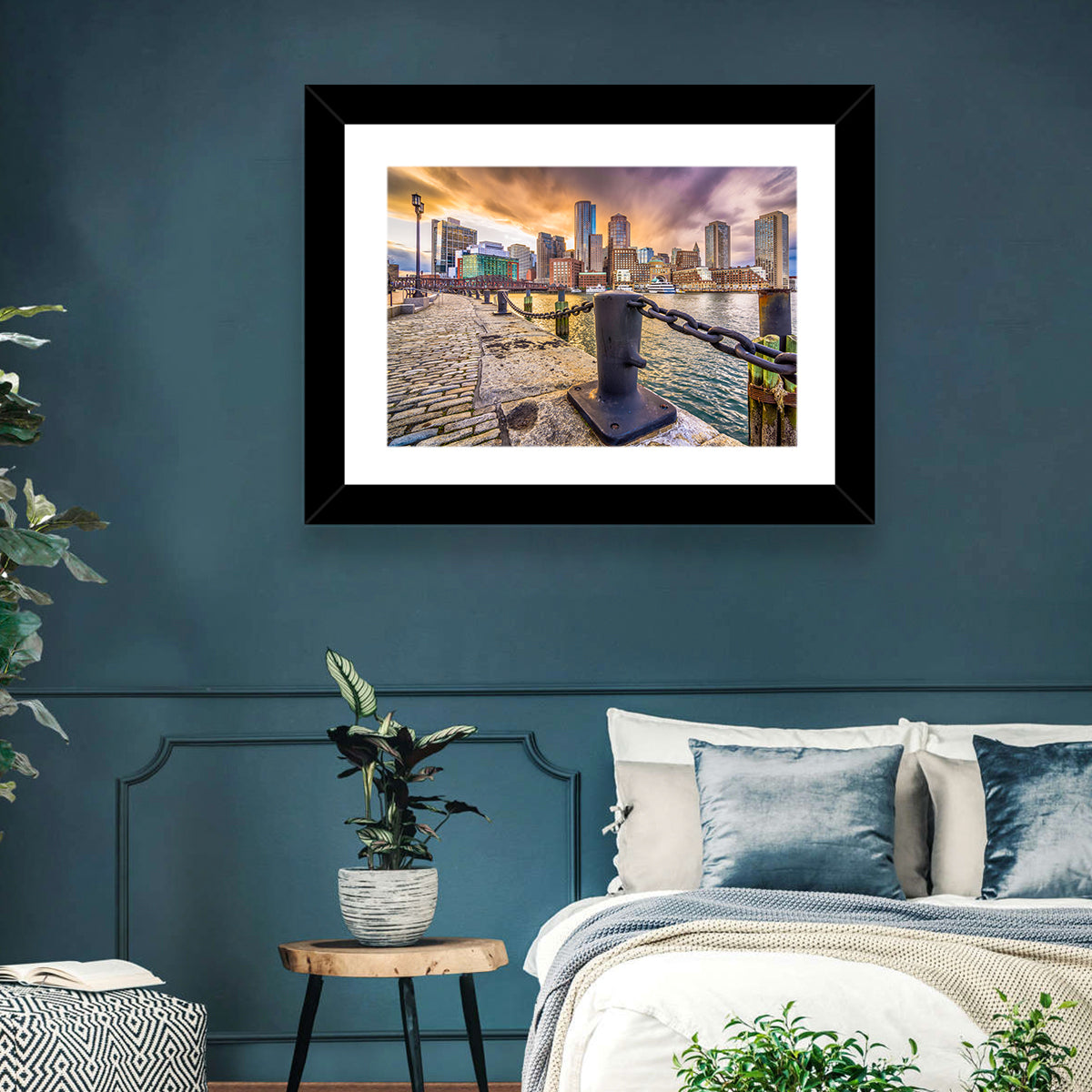 Boston Harbor at Dusk Wall Art