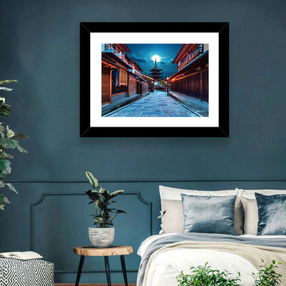 Moonlit Sannen Zaka Kyoto Wall Art