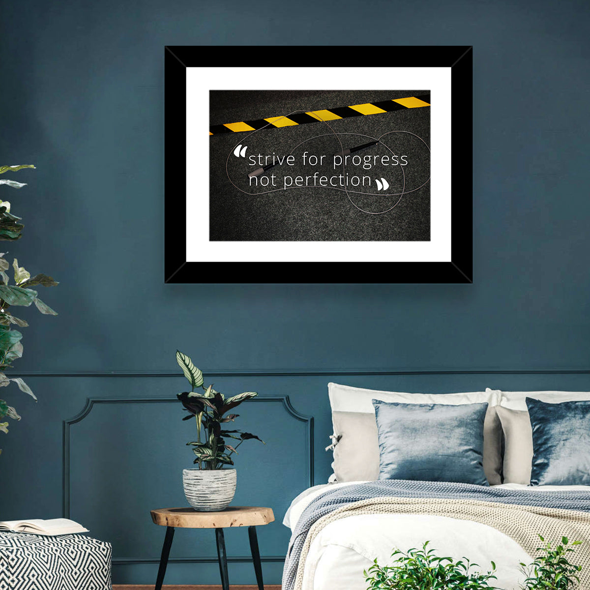 Strive for Progress Not Perfection Wall Art