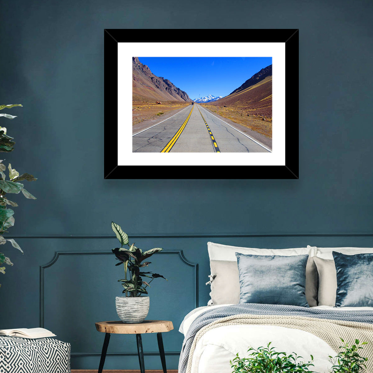 Road to Mount Aconcagua Wall Art in a room, landscape