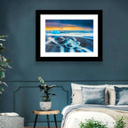Diamond Beach Ice at Dusk Wall Art