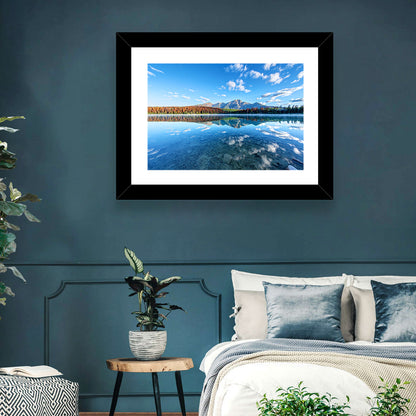 Patricia Lake Autumn Reflection Wall Art