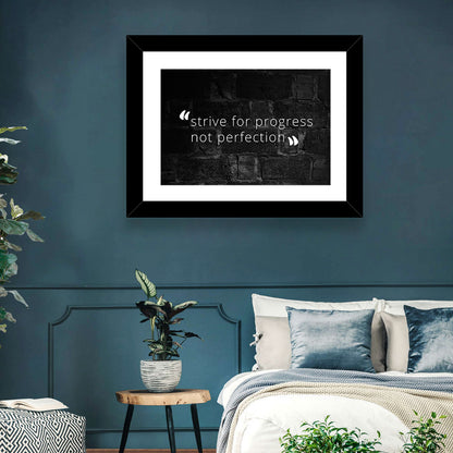 Strive for Progress Brick Typography Wall Art