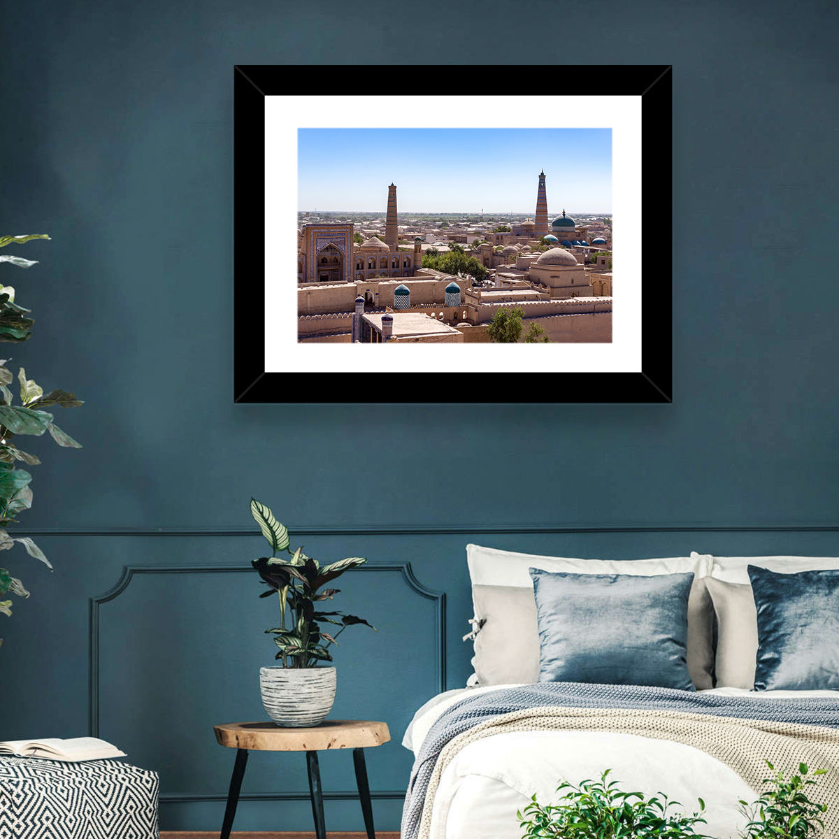 Khodja Mosque Minarets, Khiva Wall Art in a room, landscape