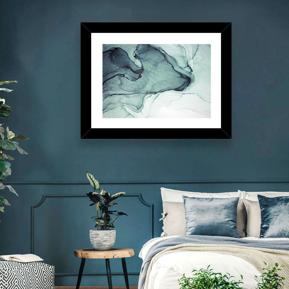 Shades of Gray Wall Art in a room, landscape