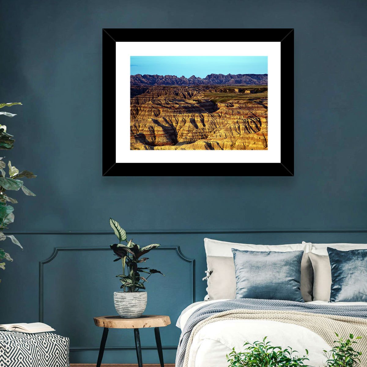 Badlands National Park Wall Art in a room, landscape
