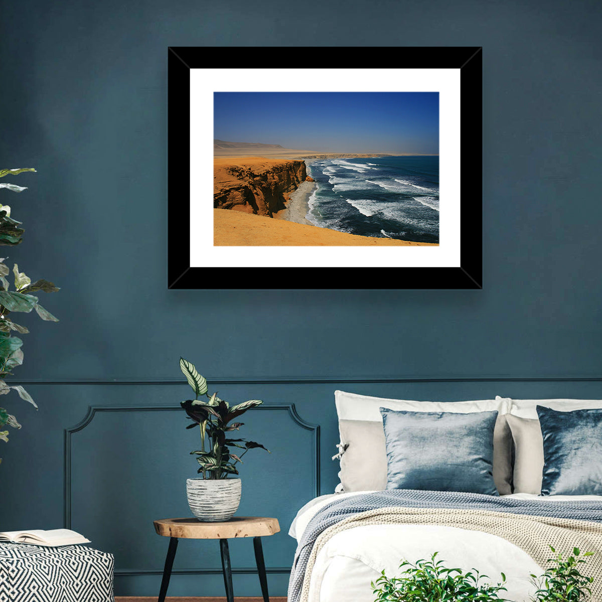 Red Cliffs of Paracas Wall Art in a room, landscape
