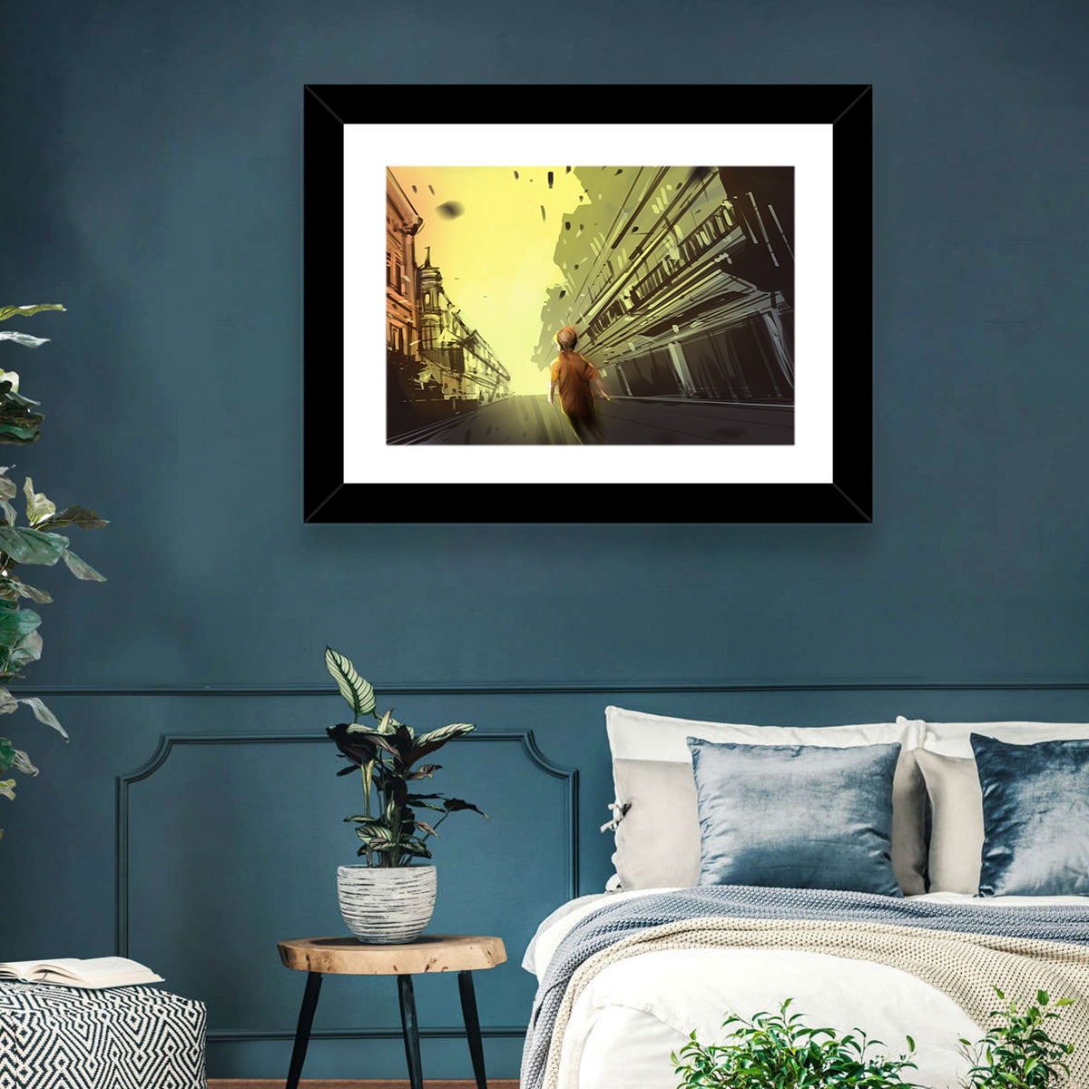 Child Walking Toward Light Wall Art in a room, landscape