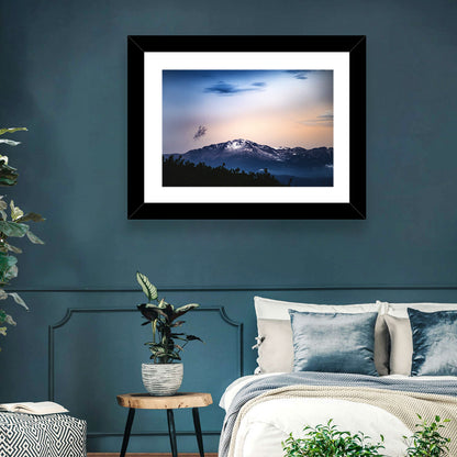 Snow-capped Pikes Peak at Dusk Wall Art