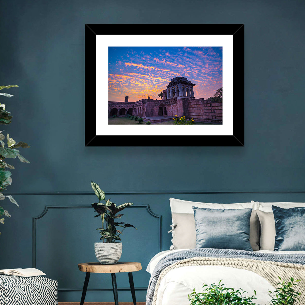 Ashrafi Mahal Sunset Wall Art in a room, landscape