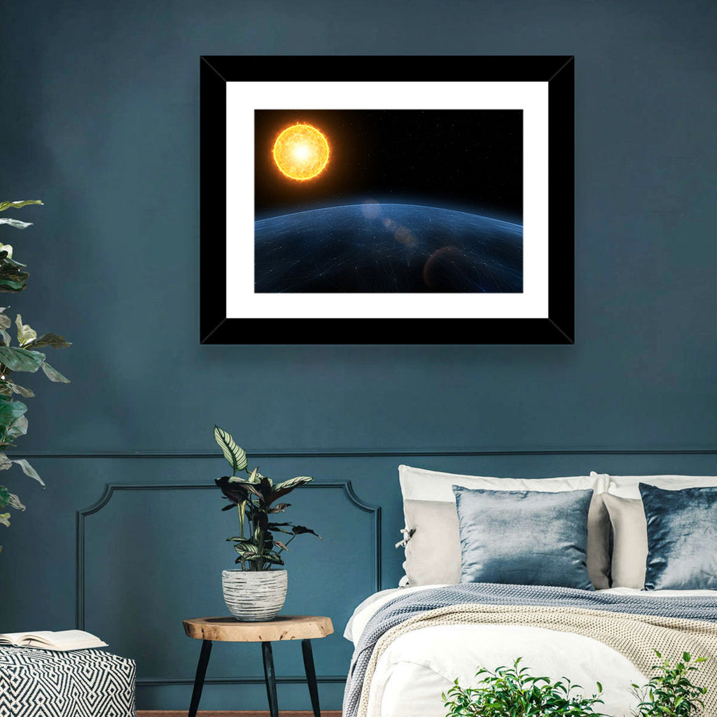 Alien Planet and Sun Wall Art