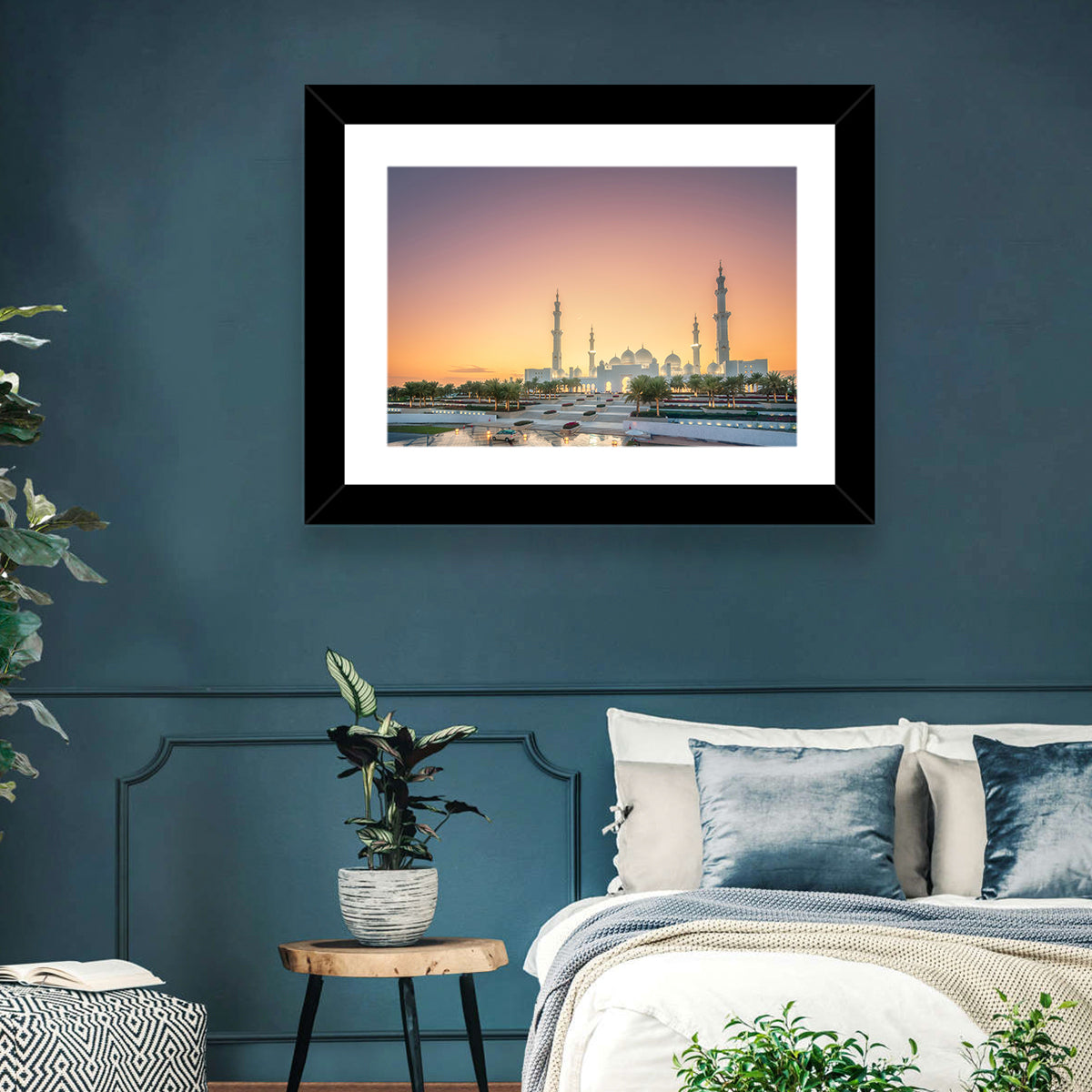 Sheikh Zayed Grand Mosque at Sunset Wall Art