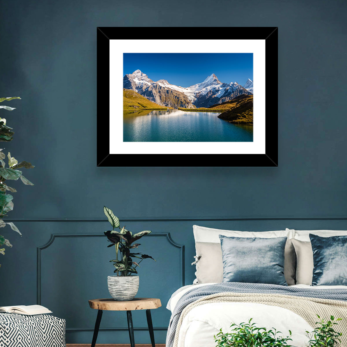 Bachalpsee Mountain Reflection Wall Art in a room, landscape