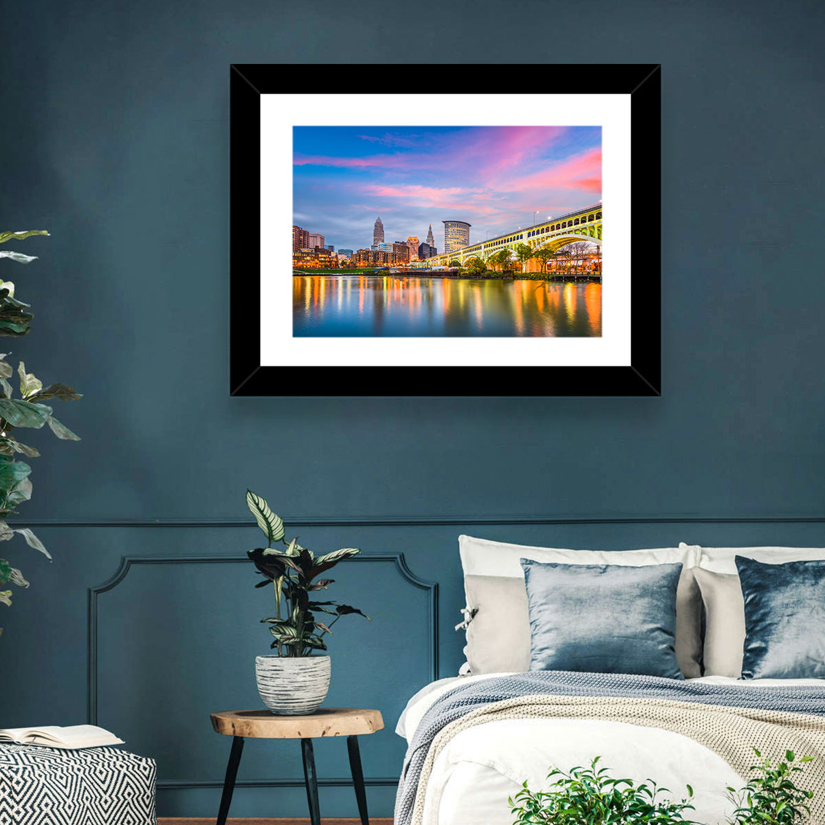 Cleveland Skyline at Dusk Wall Art