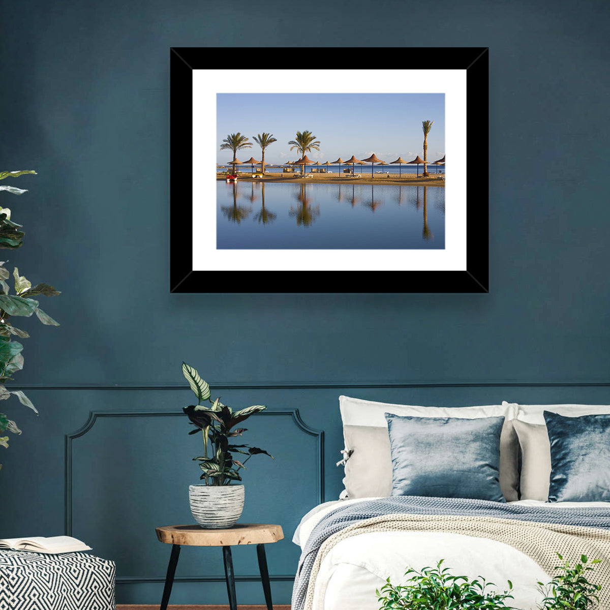 Hurghada Beach Seascape Wall Art in a room, landscape