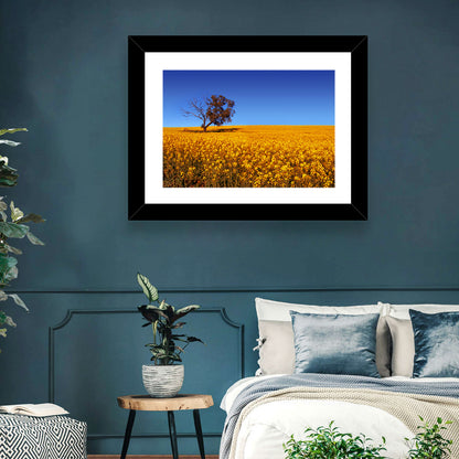 Canola Field with Lone Tree Wall Art