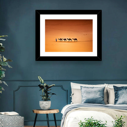 Camels In Sahara Desert Wall Art