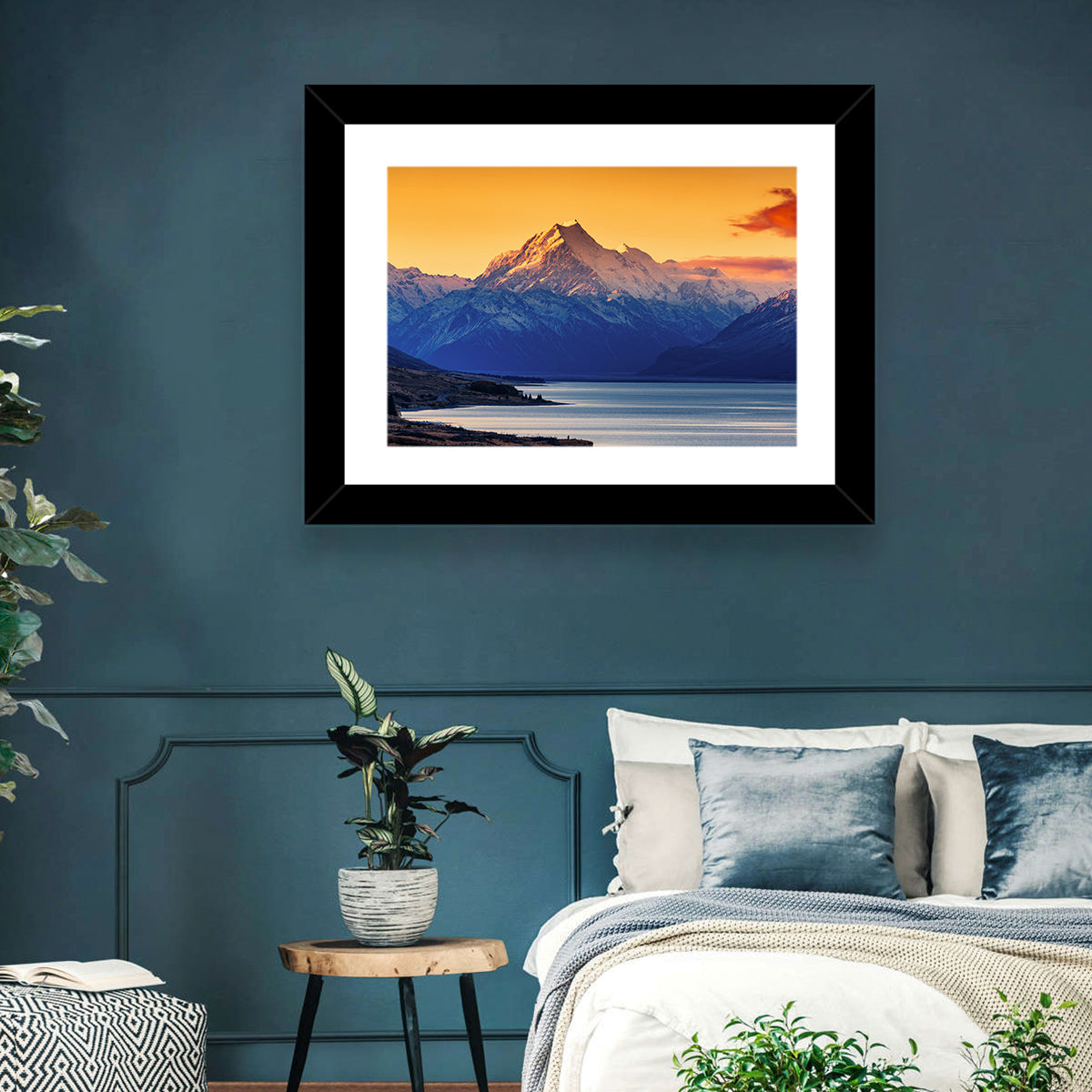 Aoraki Mount Cook Over Lake Pukaki Wall Art
