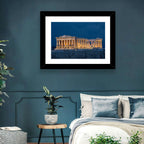 Illuminated Parthenon at Night Wall Art