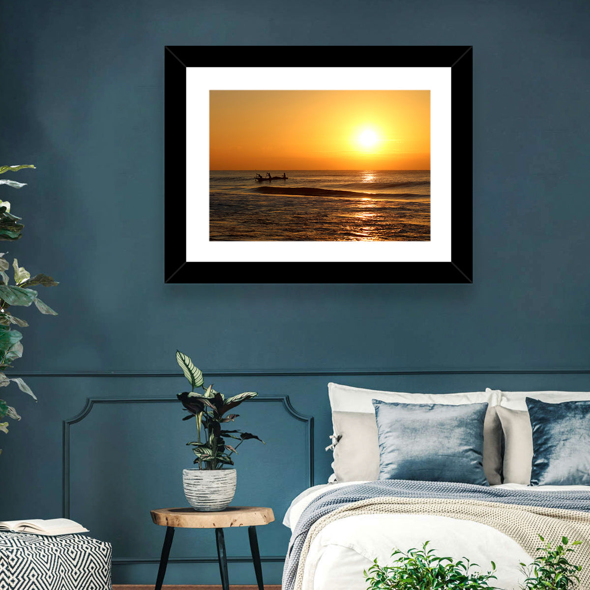 Puri Beach Sunrise Wall Art in a room, landscape