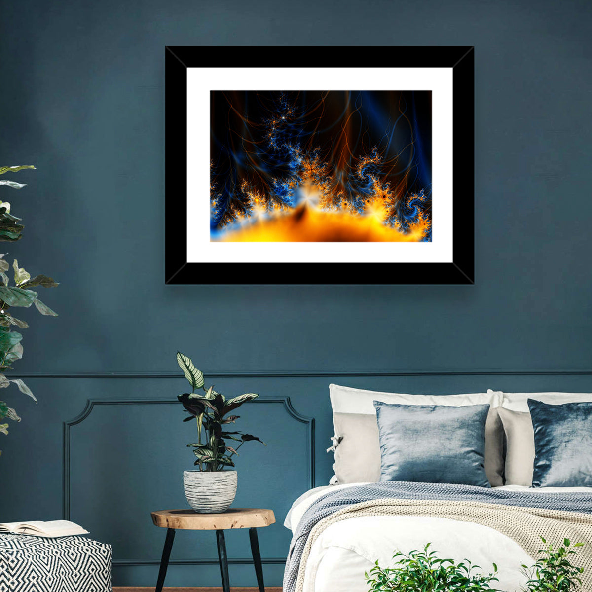 Solar Flare Fractal Flame Wall Art