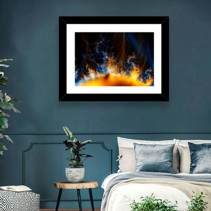 Solar Flare Fractal Flame Wall Art