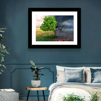 Split Climate Landscape Wall Art