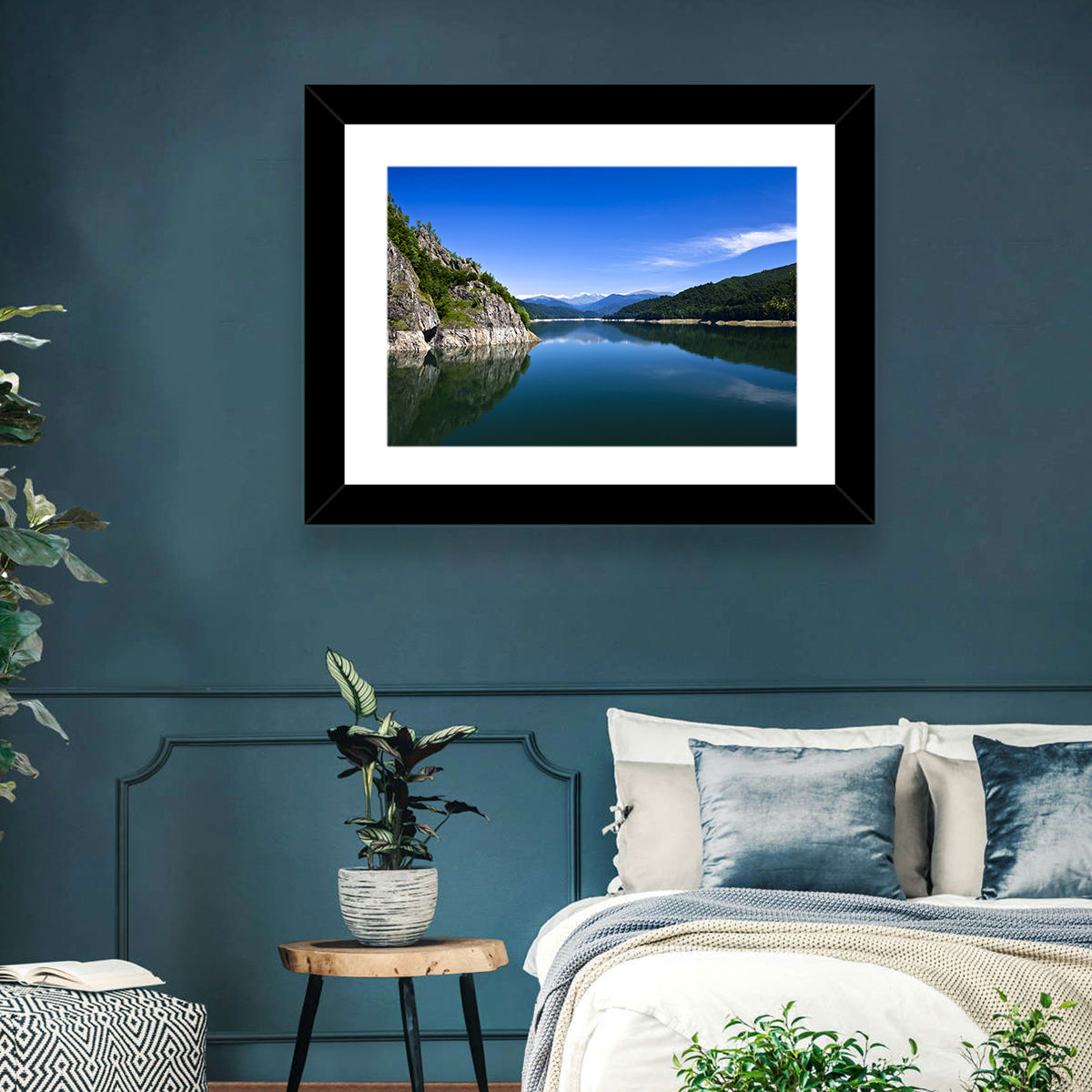 Calm Mountain Lake Reflection Wall Art