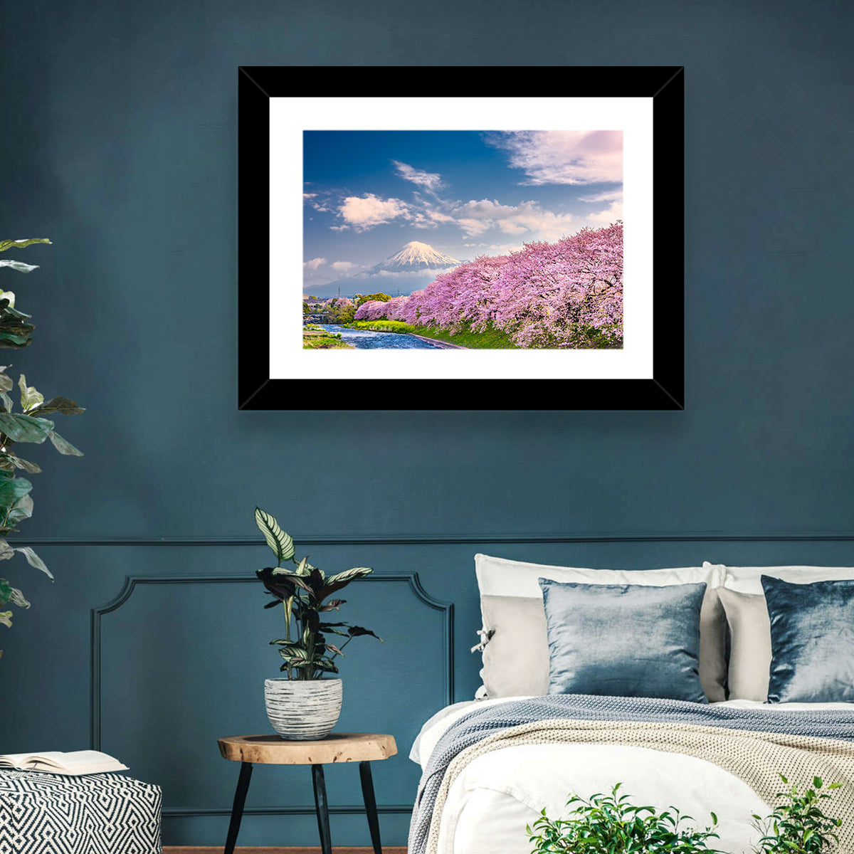 Mount Fuji Cherry Blossoms Wall Art