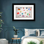 Global Flags Network Wall Art